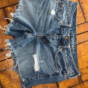 American Eagle Outfitters Distressed Blue Jean Shorts